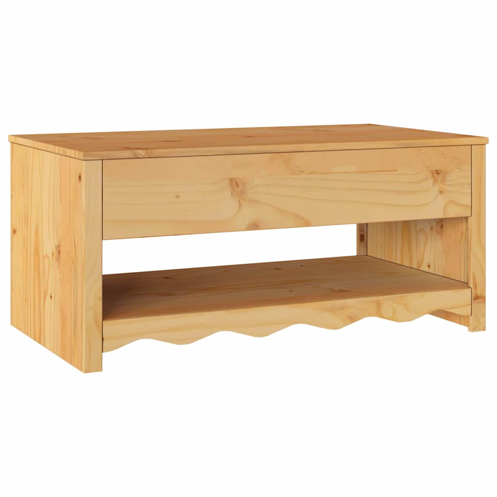 Salontafel Drammen Eiken 99 X 55 X 45 Cm Massief Grenenhout