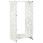 Brandhoutrek 40X30X80 Cm Koudgewalst Staal Wit