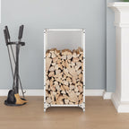 Brandhoutrek 40X30X80 Cm Koudgewalst Staal Wit
