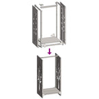 Brandhoutrek 40X30X80 Cm Koudgewalst Staal Wit
