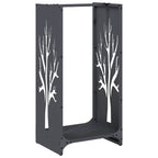 Brandhoutrek 40X30X80 Cm Koudgewalst Staal Antraciet