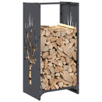 Brandhoutrek 40X30X80 Cm Koudgewalst Staal Antraciet