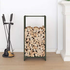 Brandhoutrek 40X30X80 Cm Koudgewalst Staal Olijfgroen