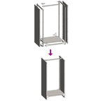 Brandhoutrek 40X30X80 Cm Koudgewalst Staal Wit