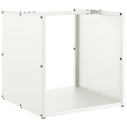 Brandhoutrek 40X40X40 Cm Koudgewalst Staal Wit