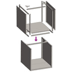 Brandhoutrek 40X40X40 Cm Koudgewalst Staal Wit