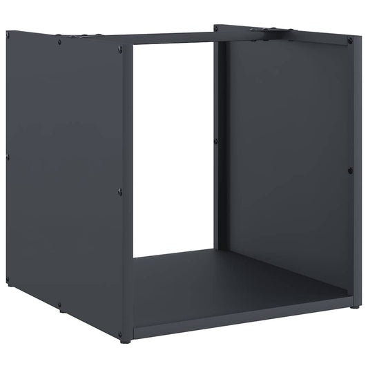Brandhoutrek 40X40X40 Cm Koudgewalst Staal Antracietkleurig