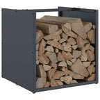 Brandhoutrek 40X40X40 Cm Koudgewalst Staal Antracietkleurig