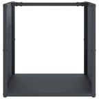 Brandhoutrek 40X40X40 Cm Koudgewalst Staal Antracietkleurig