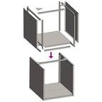 Brandhoutrek 40X40X40 Cm Koudgewalst Staal Antracietkleurig