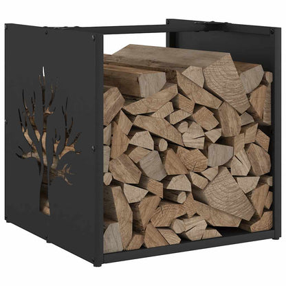 Brandhoutrek 40X40X40 Cm Koudgewalst Staal Zwart