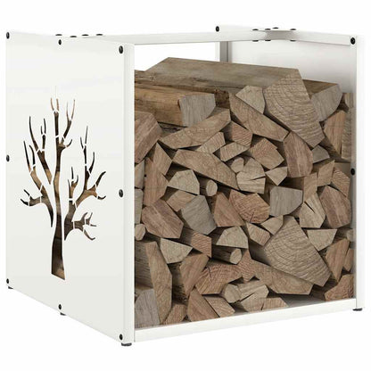 Brandhoutrek 40X40X40 Cm Koudgewalst Staal Wit