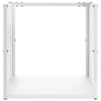 Brandhoutrek 40X40X40 Cm Koudgewalst Staal Wit