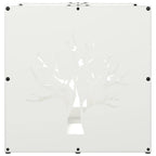 Brandhoutrek 40X40X40 Cm Koudgewalst Staal Wit