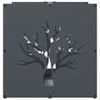 Brandhoutrek 40X40X40 Cm Koudgewalst Staal Antracietkleurig