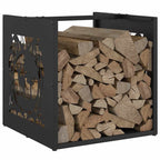 Brandhoutrek 40X40X40 Cm Koudgewalst Staal Zwart