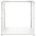Brandhoutrek 40X40X40 Cm Koudgewalst Staal Wit