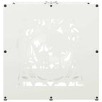 Brandhoutrek 40X40X40 Cm Koudgewalst Staal Wit