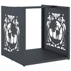 Brandhoutrek 40X40X40 Cm Koudgewalst Staal Antracietkleurig