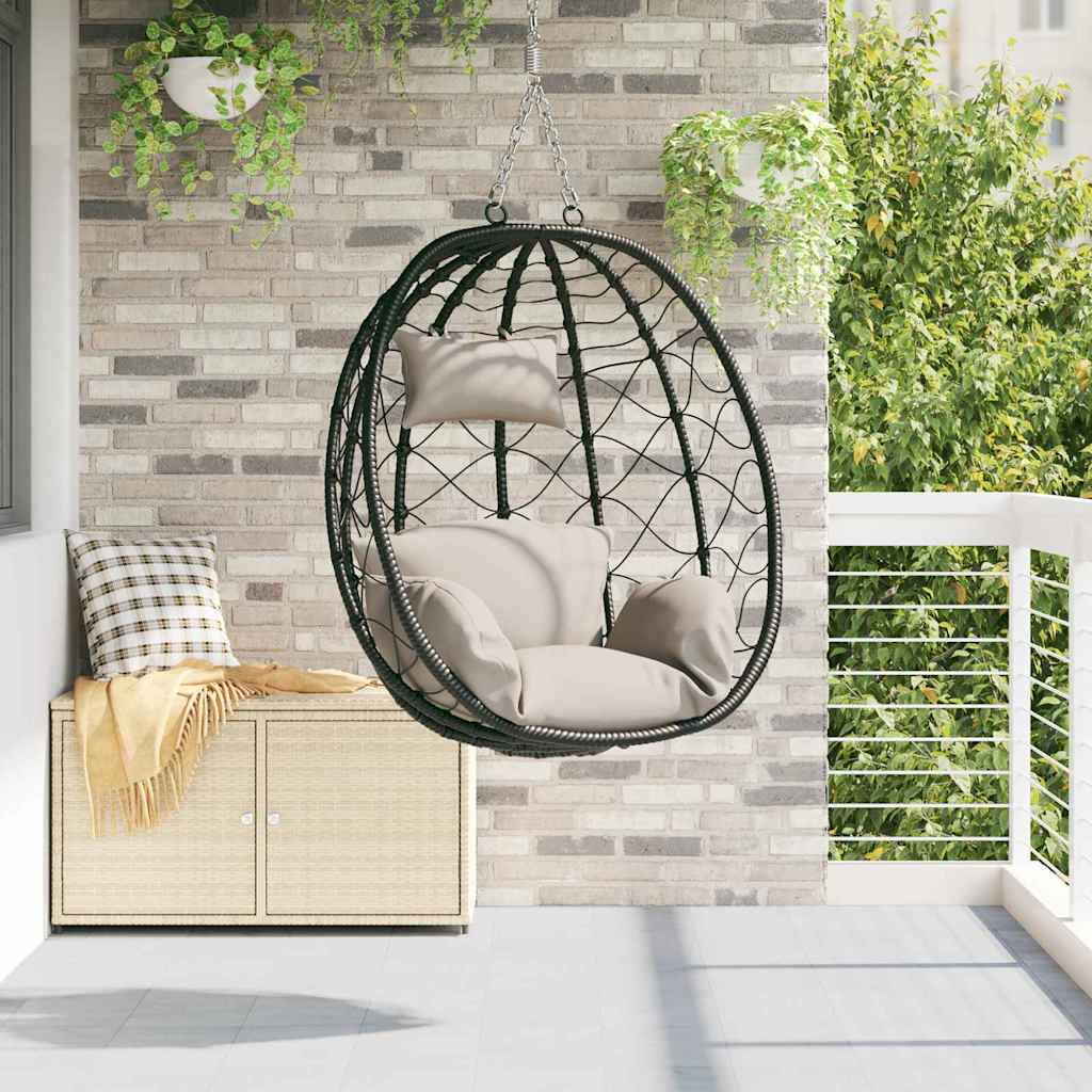 Hangende Ei-Stoel 91.5 X 60 X 110 Cm Poly Rattan