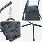 Hangende Ei-Stoel 94 X 107 X 196.5 Cm Staal