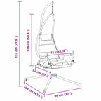 Hangende Ei-Stoel 94 X 107 X 196.5 Cm Staal