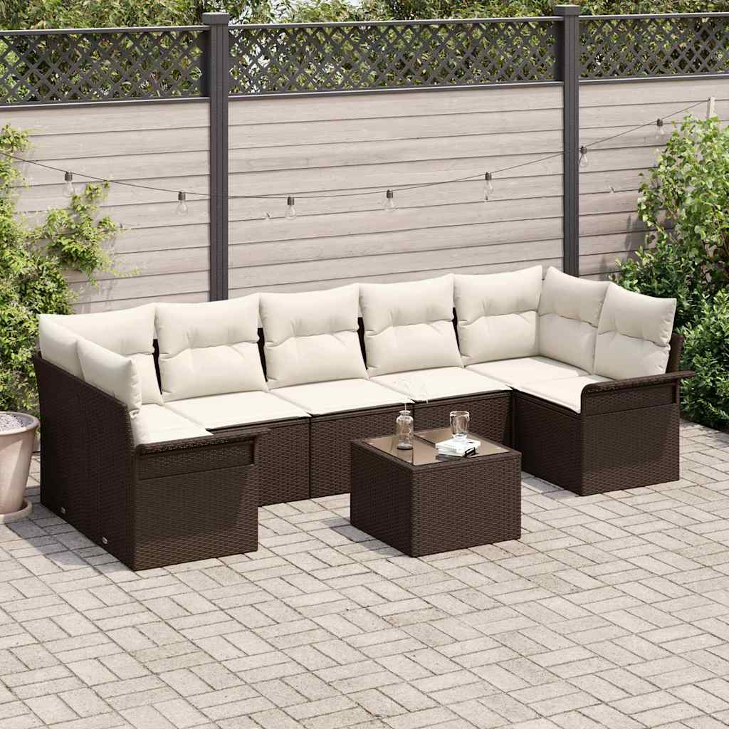 Tuin Sofa Set 8 Pcs Poly Riet