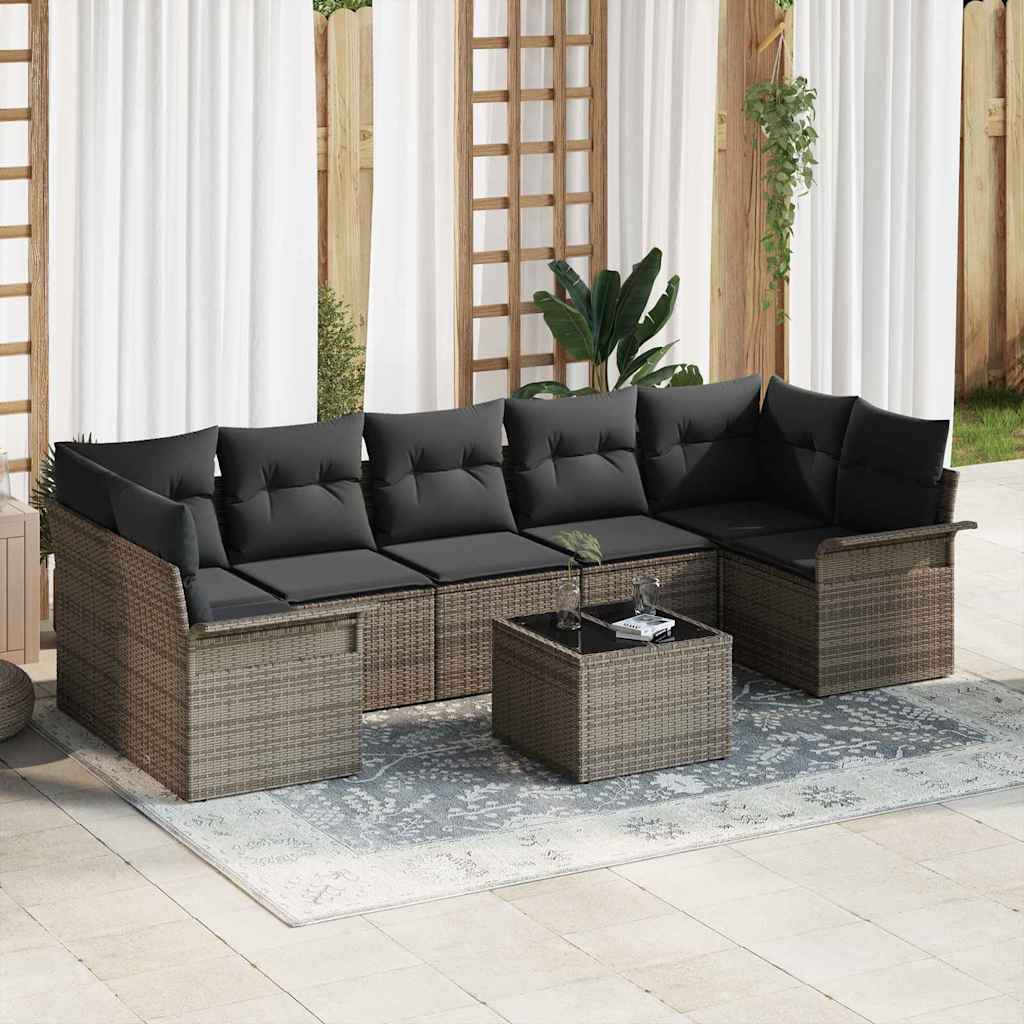 Tuin Sofa Set 8 Pcs Poly Riet
