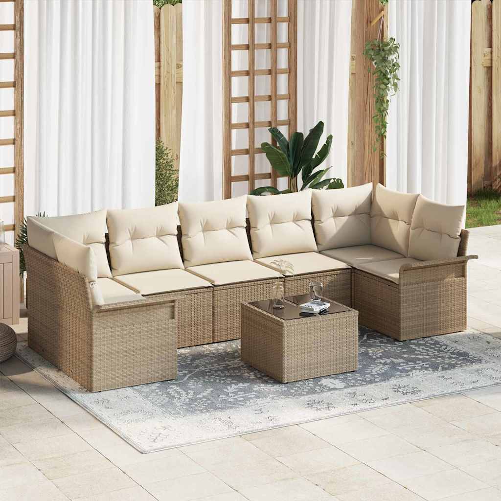Tuin Sofa Set 8 Pcs Poly Riet