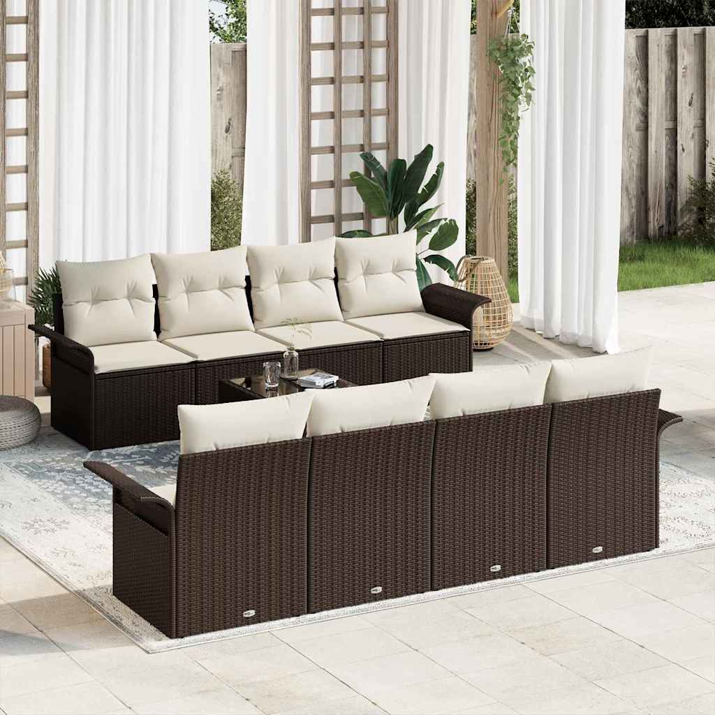 Tuin Sofa Set 9 Pcs Poly Riet