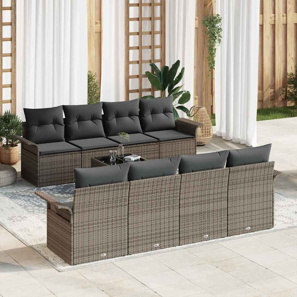 Tuin Sofa Set 9 Pcs Poly Riet