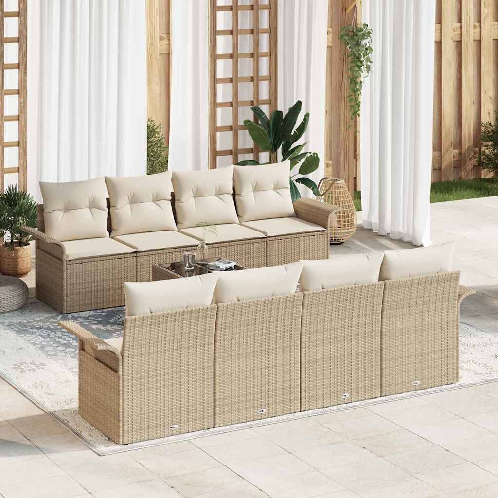 Tuin Sofa Set 9 Pcs Poly Riet