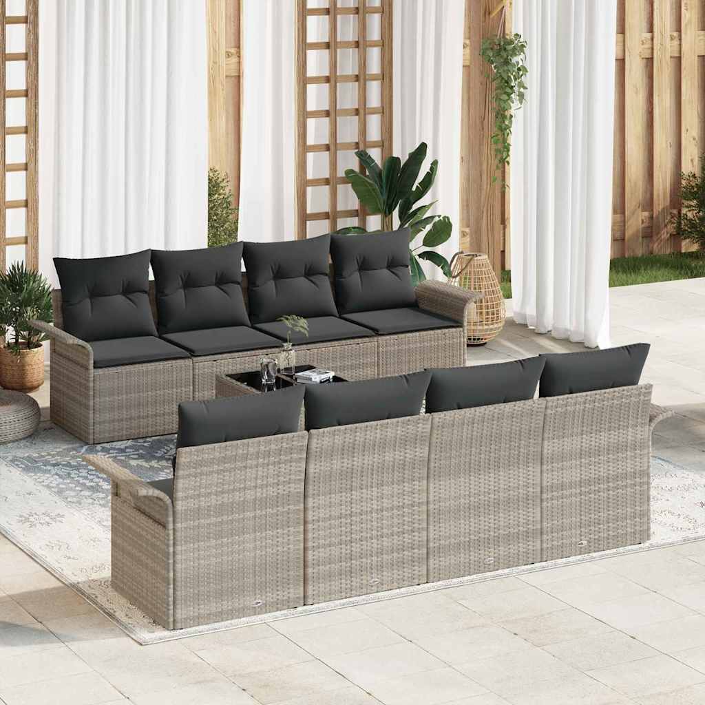 Tuin Sofa Set 9 Pcs Poly Riet