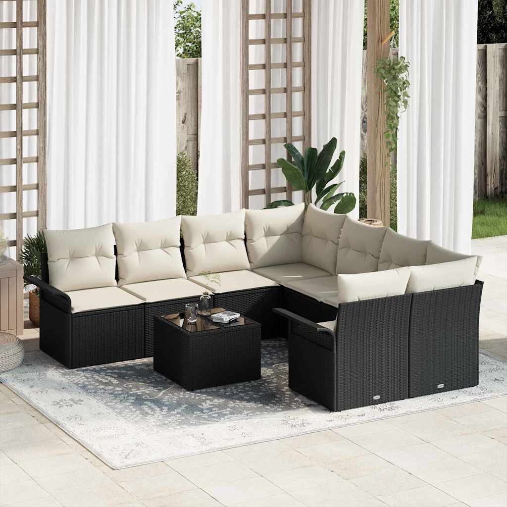 Tuin Sofa Set 9 Pcs Poly Riet