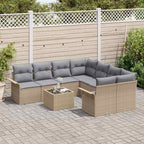 Tuin Sofa Set 9 Pcs Poly Riet