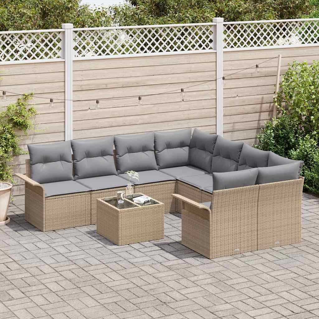 Tuin Sofa Set 9 Pcs Poly Riet