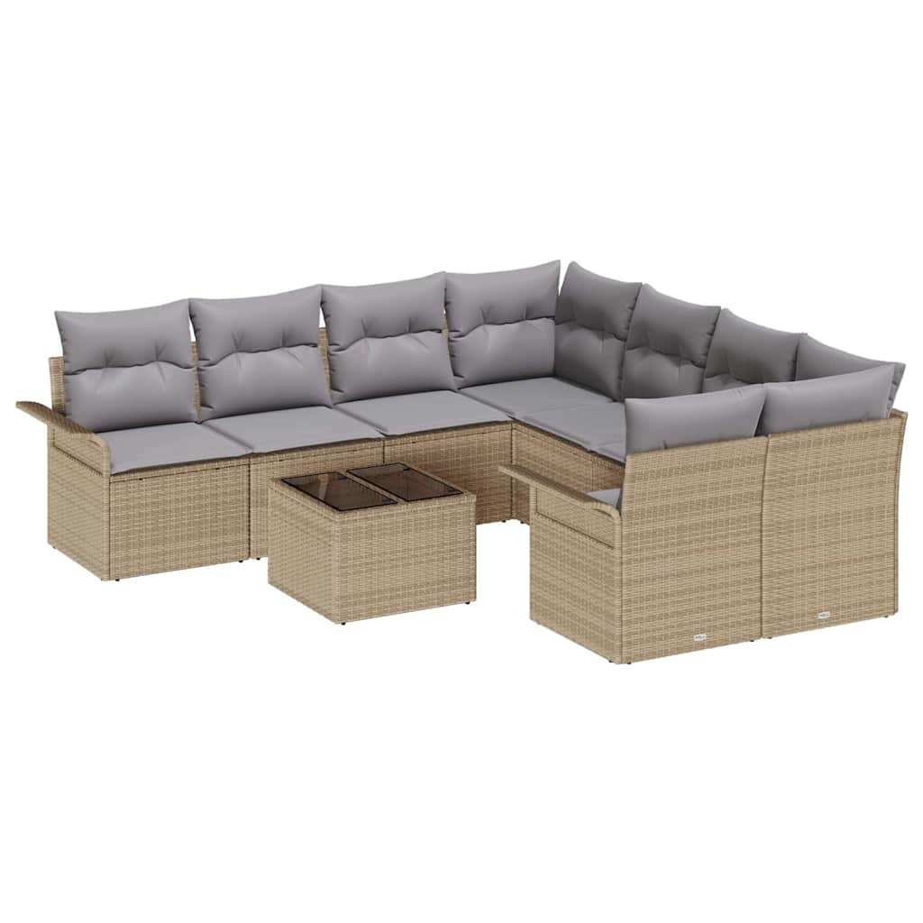 Tuin Sofa Set 9 Pcs Poly Riet