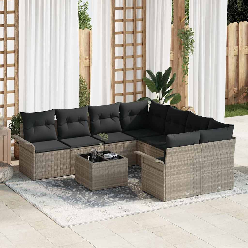 Tuin Sofa Set 9 Pcs Poly Riet