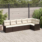 Tuin Sofa Set Met Kussen 6 Pcs Poly Riet