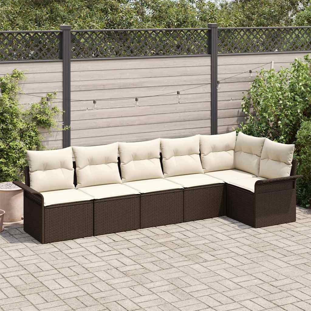 Tuin Sofa Set Met Kussen 6 Pcs Poly Riet