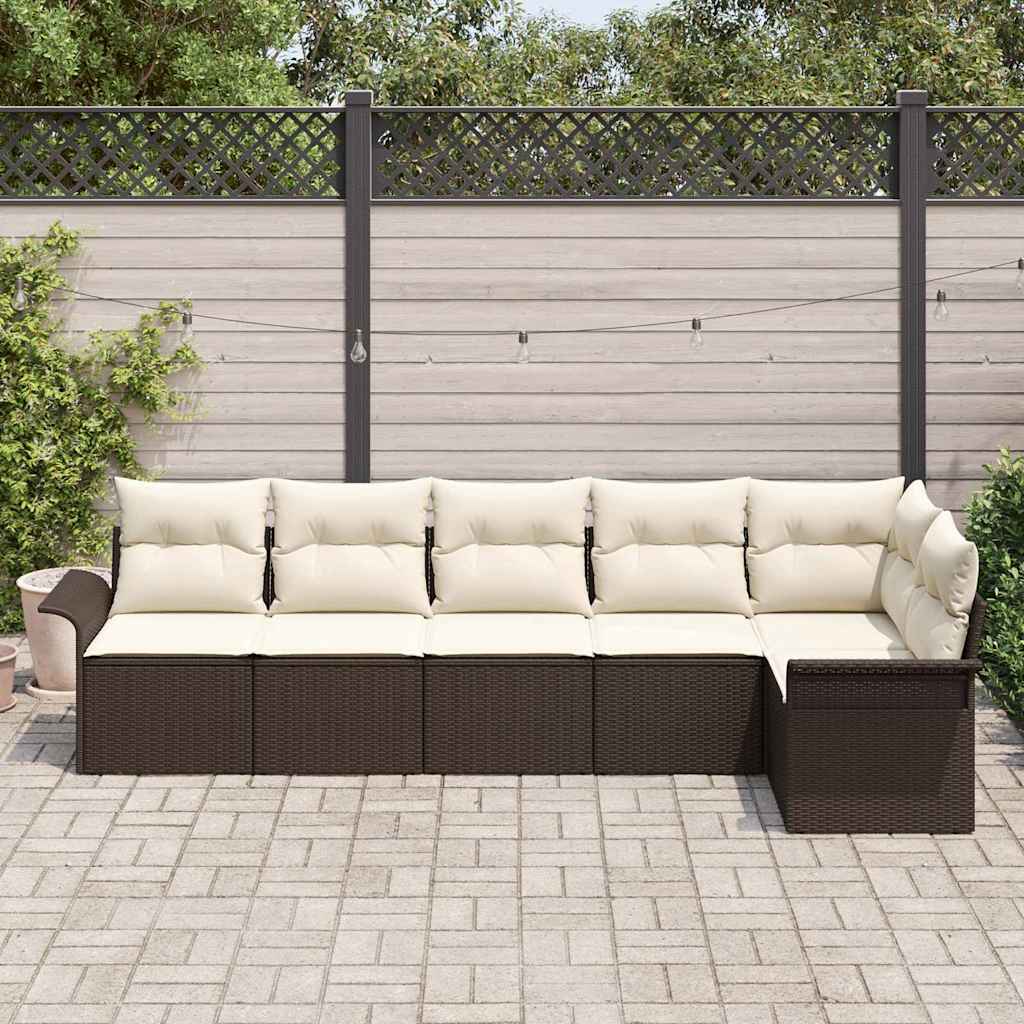 Tuin Sofa Set Met Kussen 6 Pcs Poly Riet