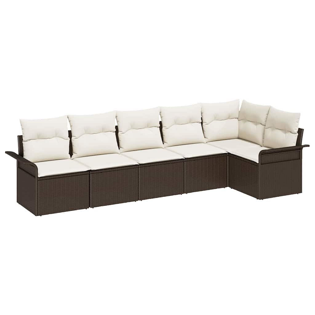 Tuin Sofa Set Met Kussen 6 Pcs Poly Riet