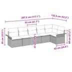 Tuin Sofa Set Met Kussen 6 Pcs Poly Riet