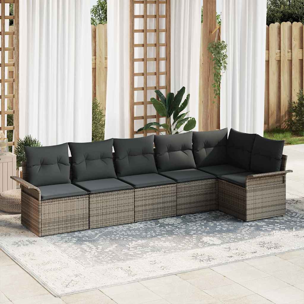 Tuin Sofa Set Met Kussen 6 Pcs Poly Riet