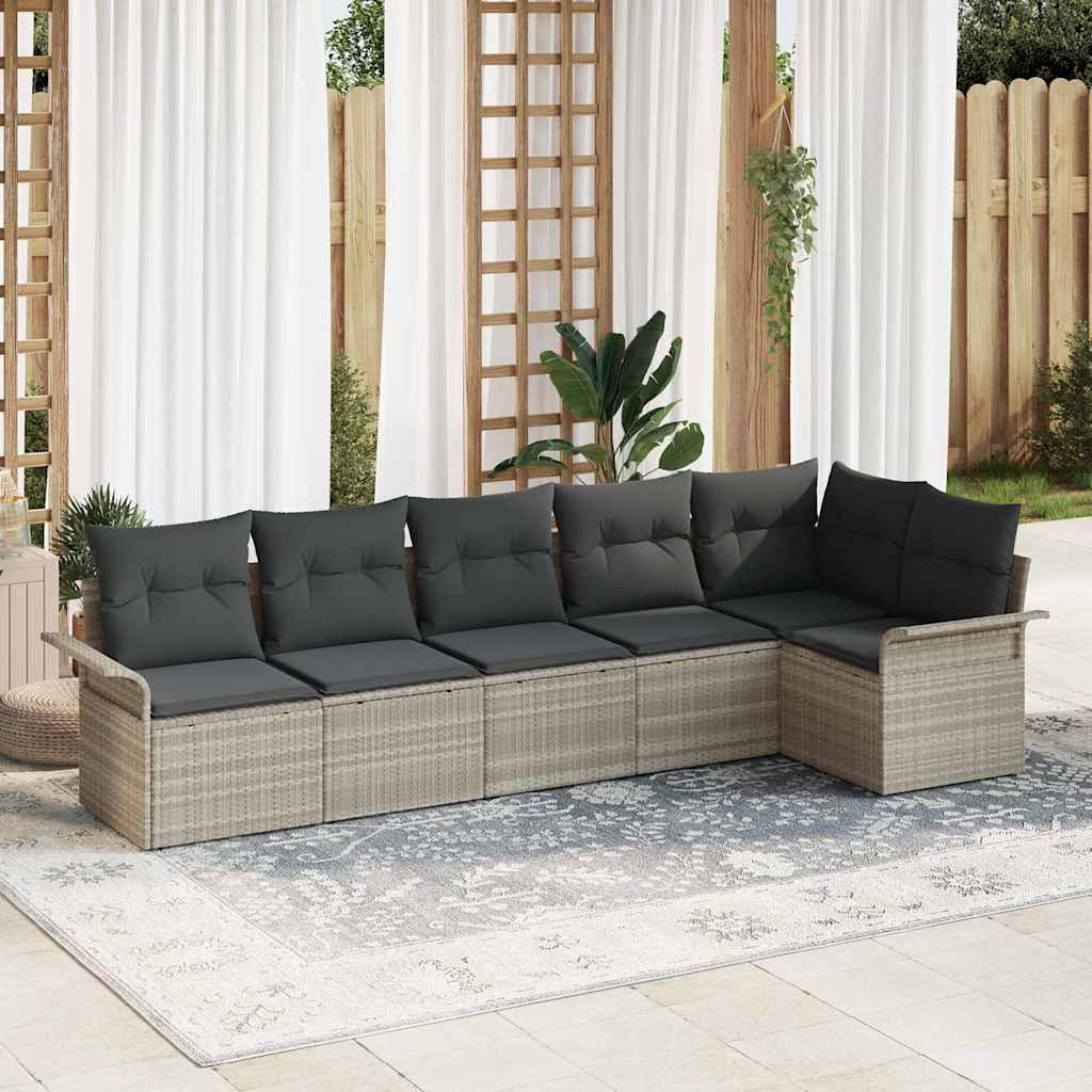 Tuin Sofa Set Met Kussen 6 Pcs Poly Riet