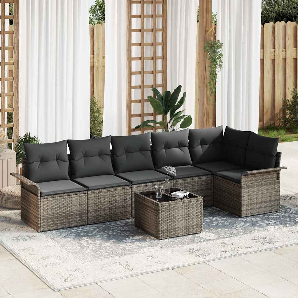 Tuin Sofa Set Met Kussen 6 Pcs Poly Riet