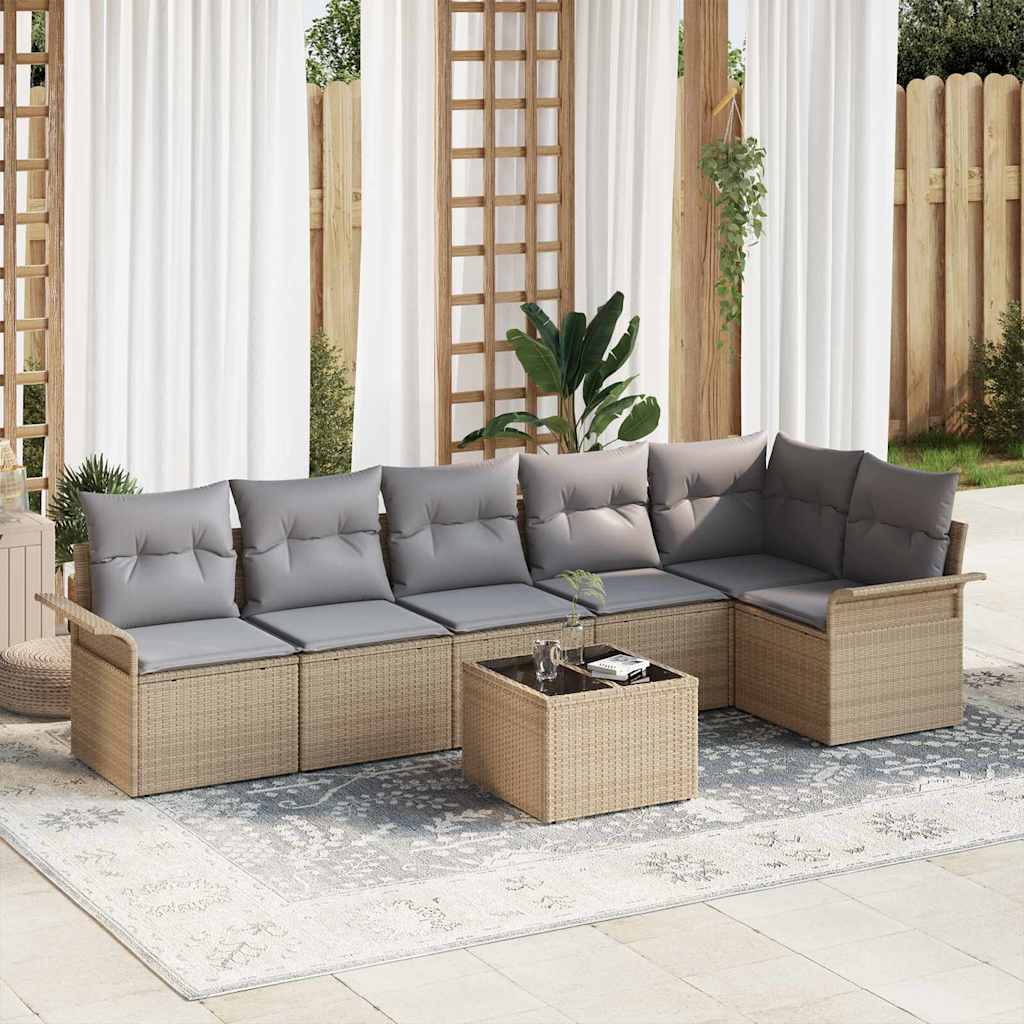 Tuin Sofa Set Met Kussen 6 Pcs Poly Riet