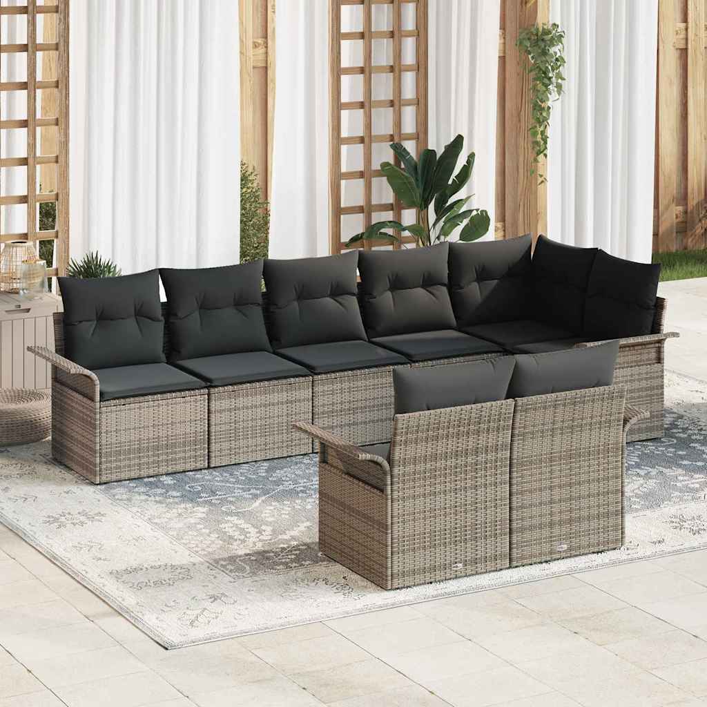 Tuin Sofa Set Met Kussen 9 Pcs Poly Riet