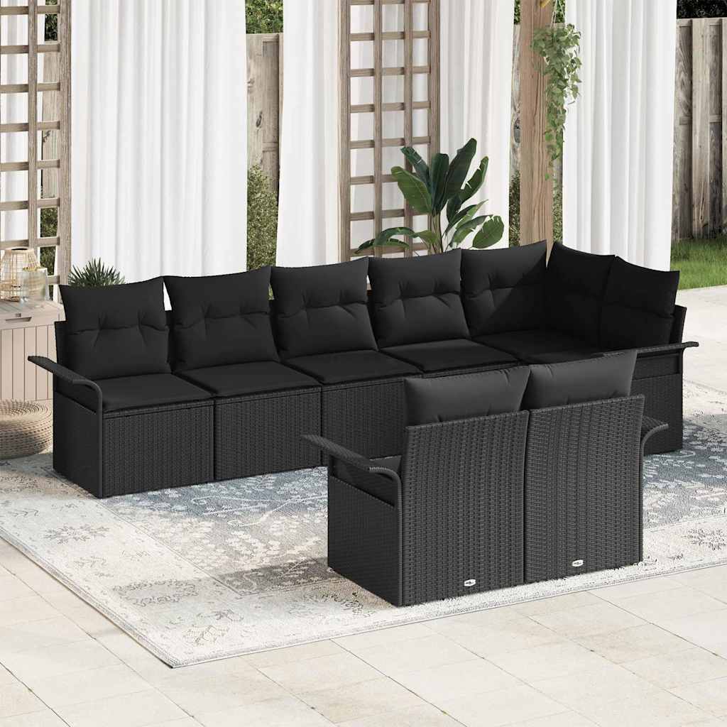 Tuin Sofa Set Met Kussen 9 Pcs Poly Riet