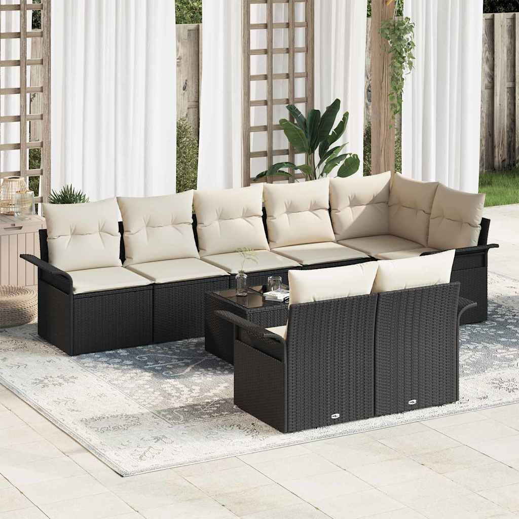 Tuin Sofa Set Met Kussen 9 Pcs Poly Riet